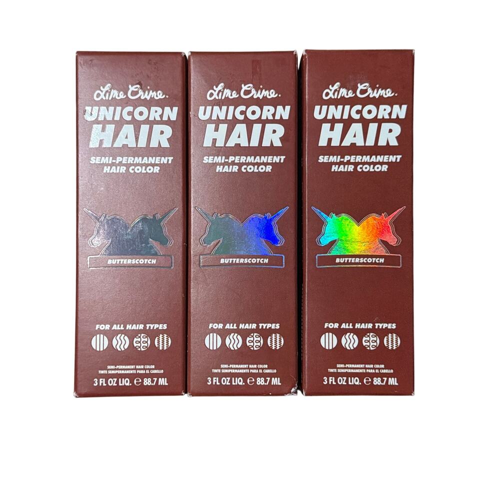 Lot of 3 - Lime Crime Unicorn Hair Butterscotch Semi-Permanent Hair Dye